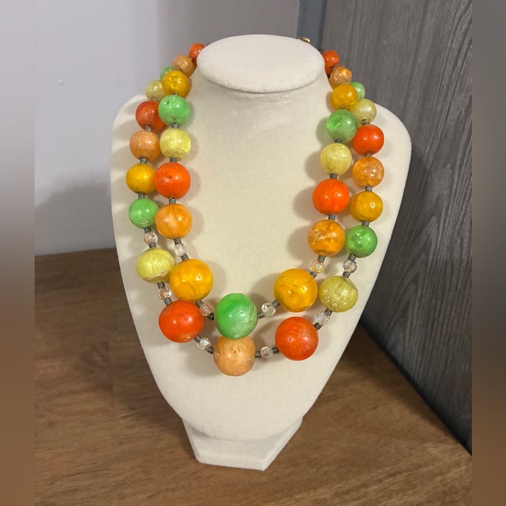 Vintage Colorful Beaded Necklace